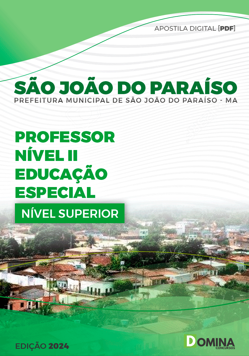 Apostila Pref São João do Paraíso MA 2024 Professor Educação Especial