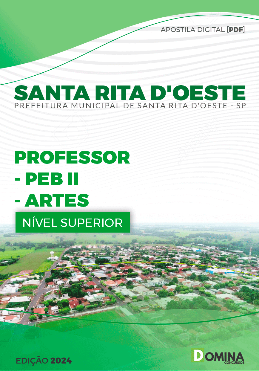 Apostila Pref Santa Rita D'Oeste SP 2024 Professor de Artes
