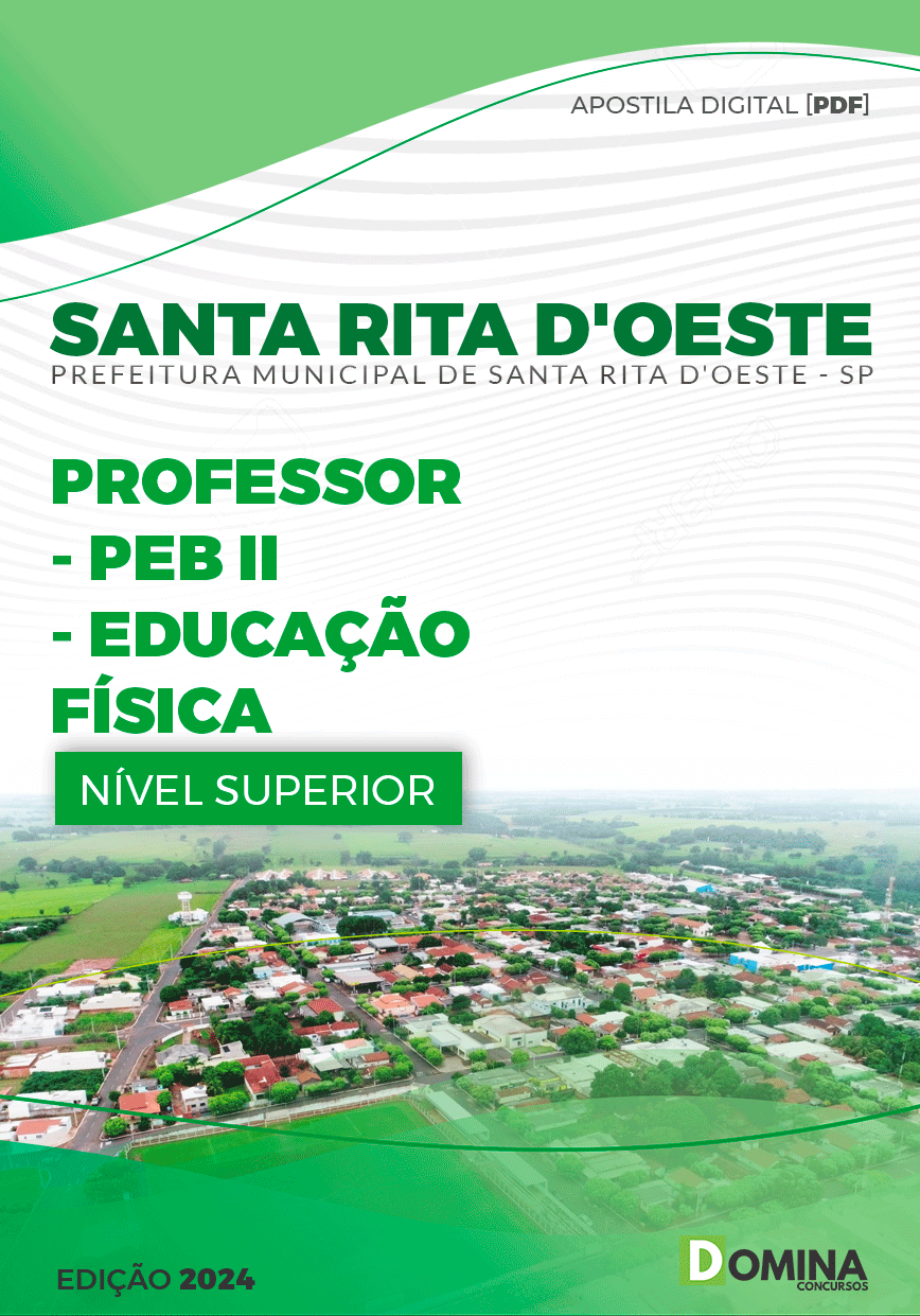 Pref Santa Rita D'Oeste SP 2024 Professor de Educação Física