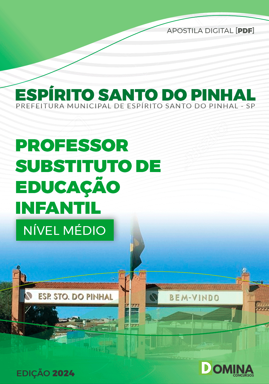 Apostila Pref Espírito Santo Do Pinhal SP 2024 Professor Substituto De Educação Infantil