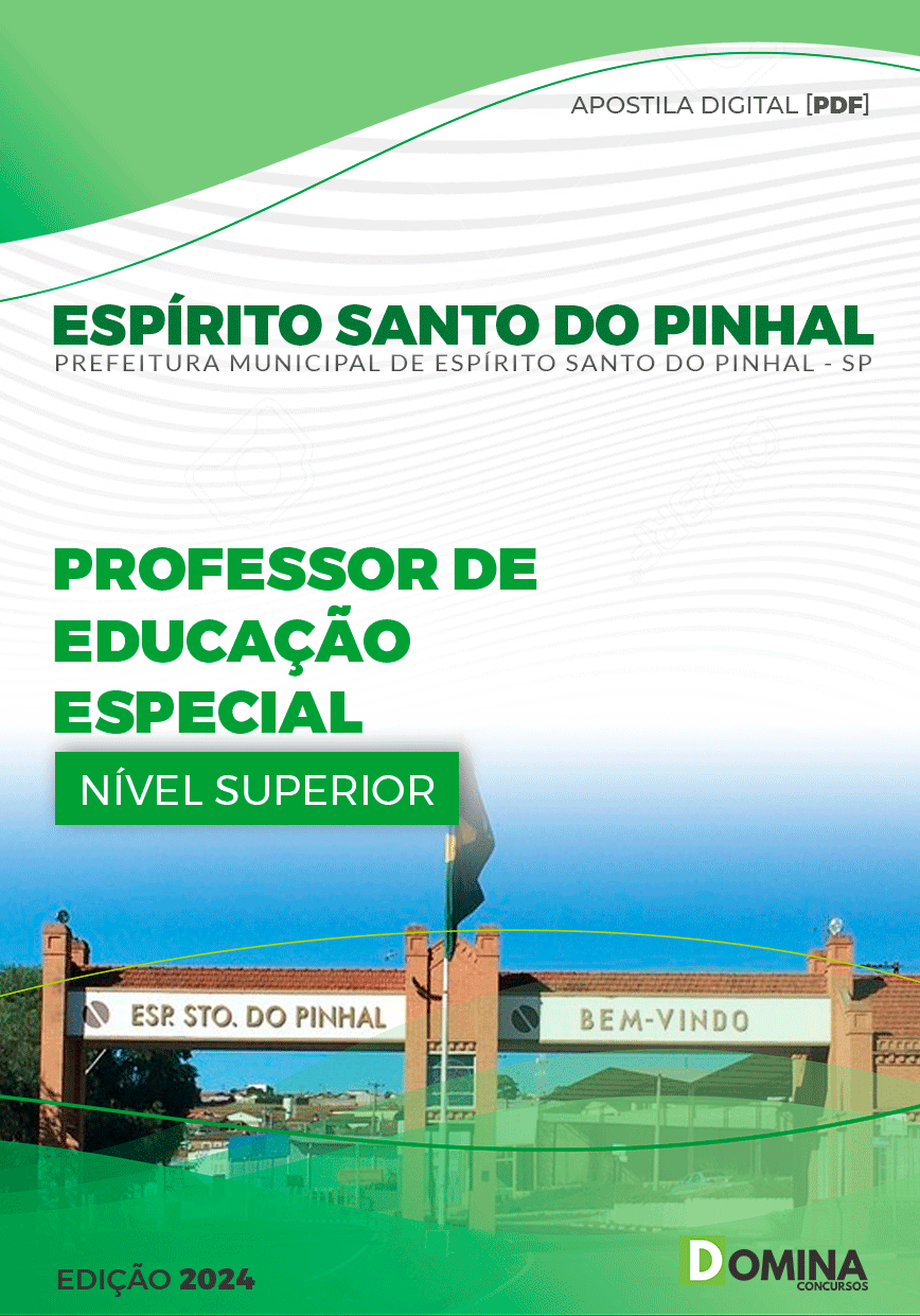 Apostila Pref Espírito Santo Do Pinhal SP 2024 Professor Educação Especial