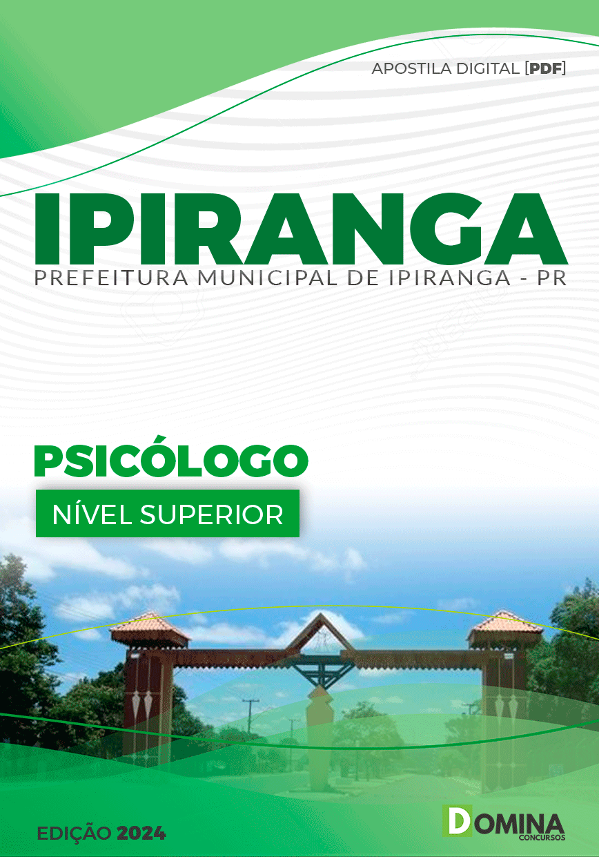 Apostila Pref Ipiranga PR 2024 Psicólogo