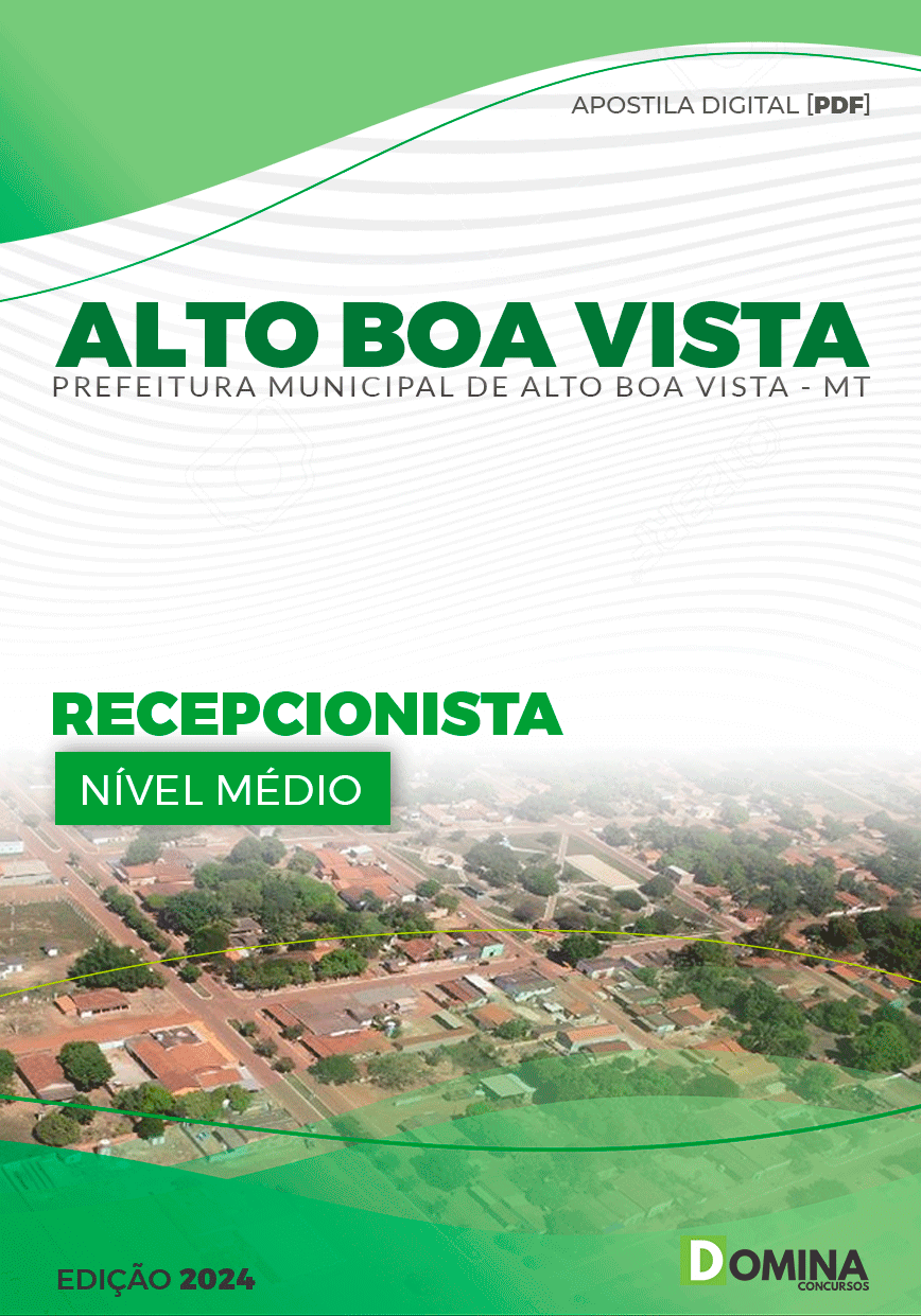 Apostila Pref Alto Boa Vista MT 2024 Recepcionista