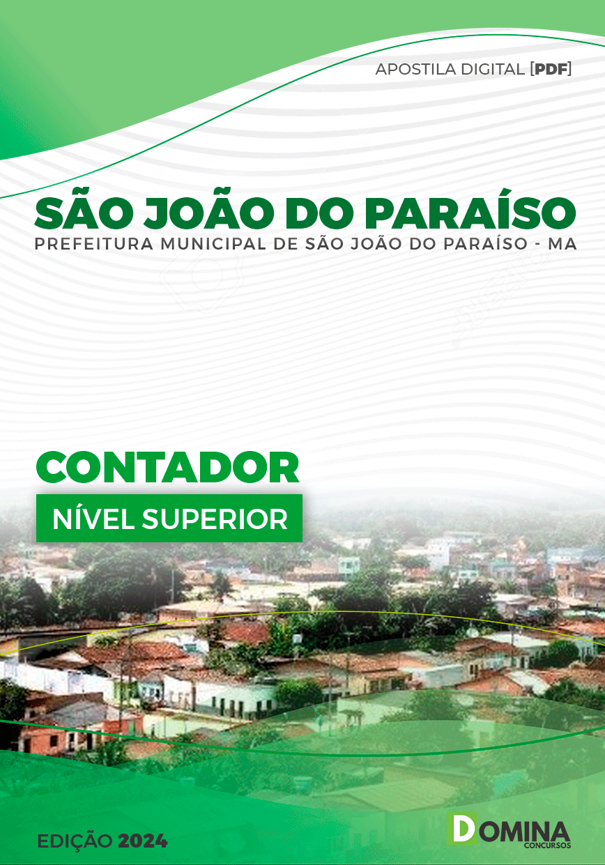 Apostila Pref São João do Paraíso MA 2024 Contador