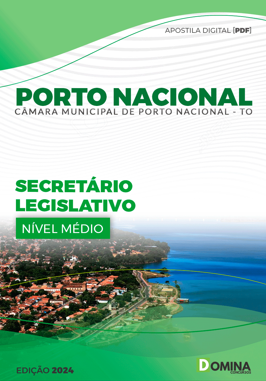 Apostila Câmara Porto Nacional TO 2024 Secretário Legislativo