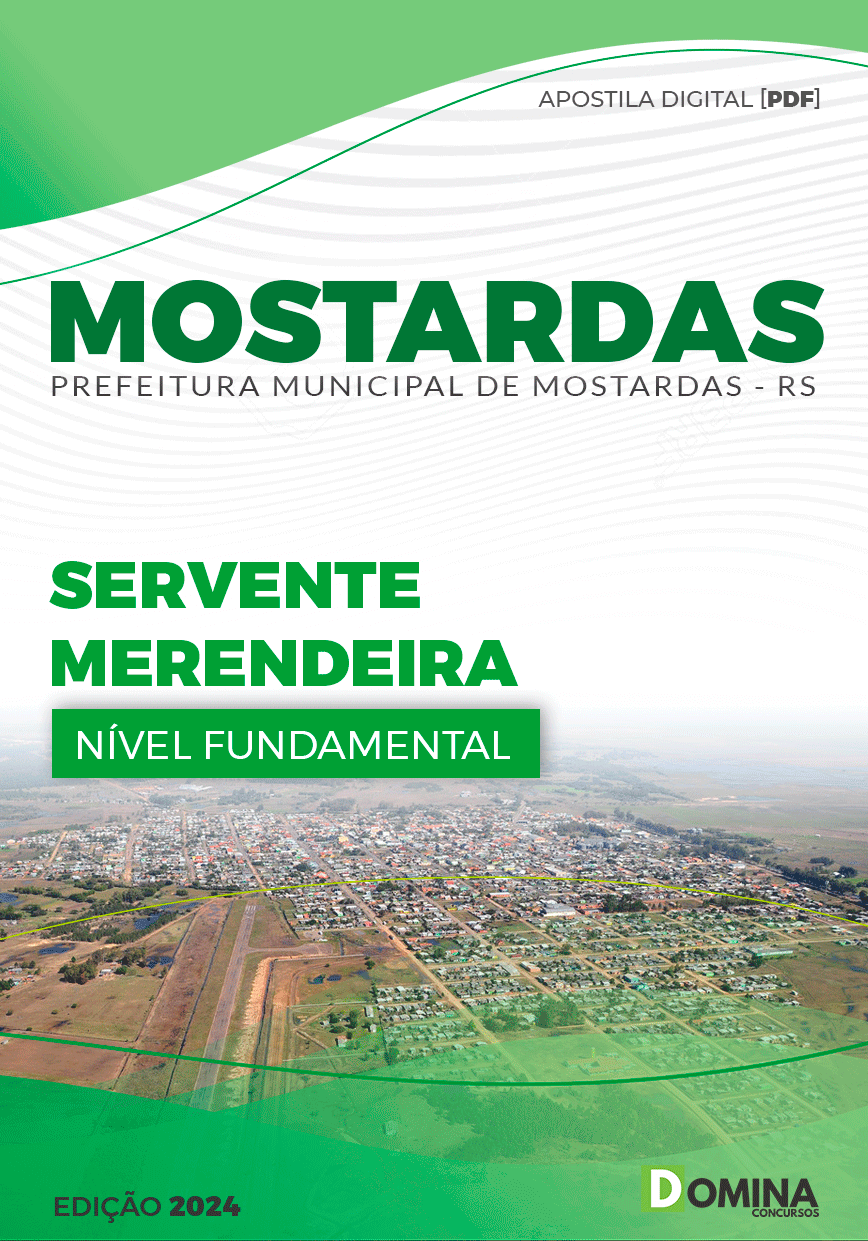 Apostila Prefeitura Mostardas RS 2024 Servente Merendeira