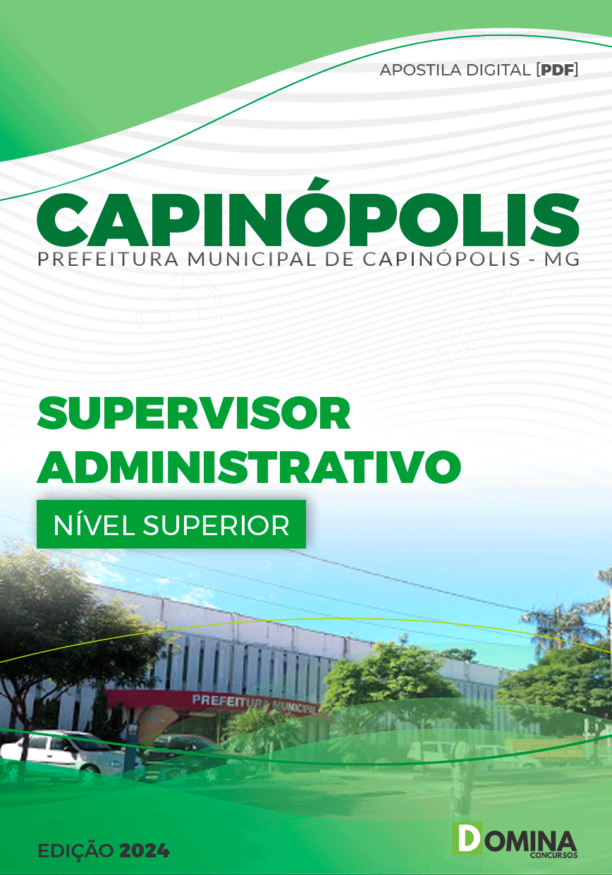 Apostila Prefeitura Capinópolis MG 2024 Supervisor Administrativo