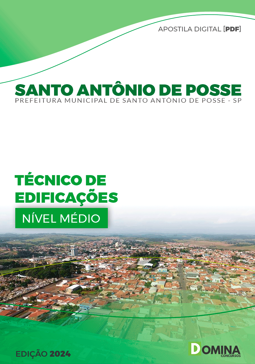 Apostila Pref Santo Antônio De Posse SP 2024 Técnico Edificações