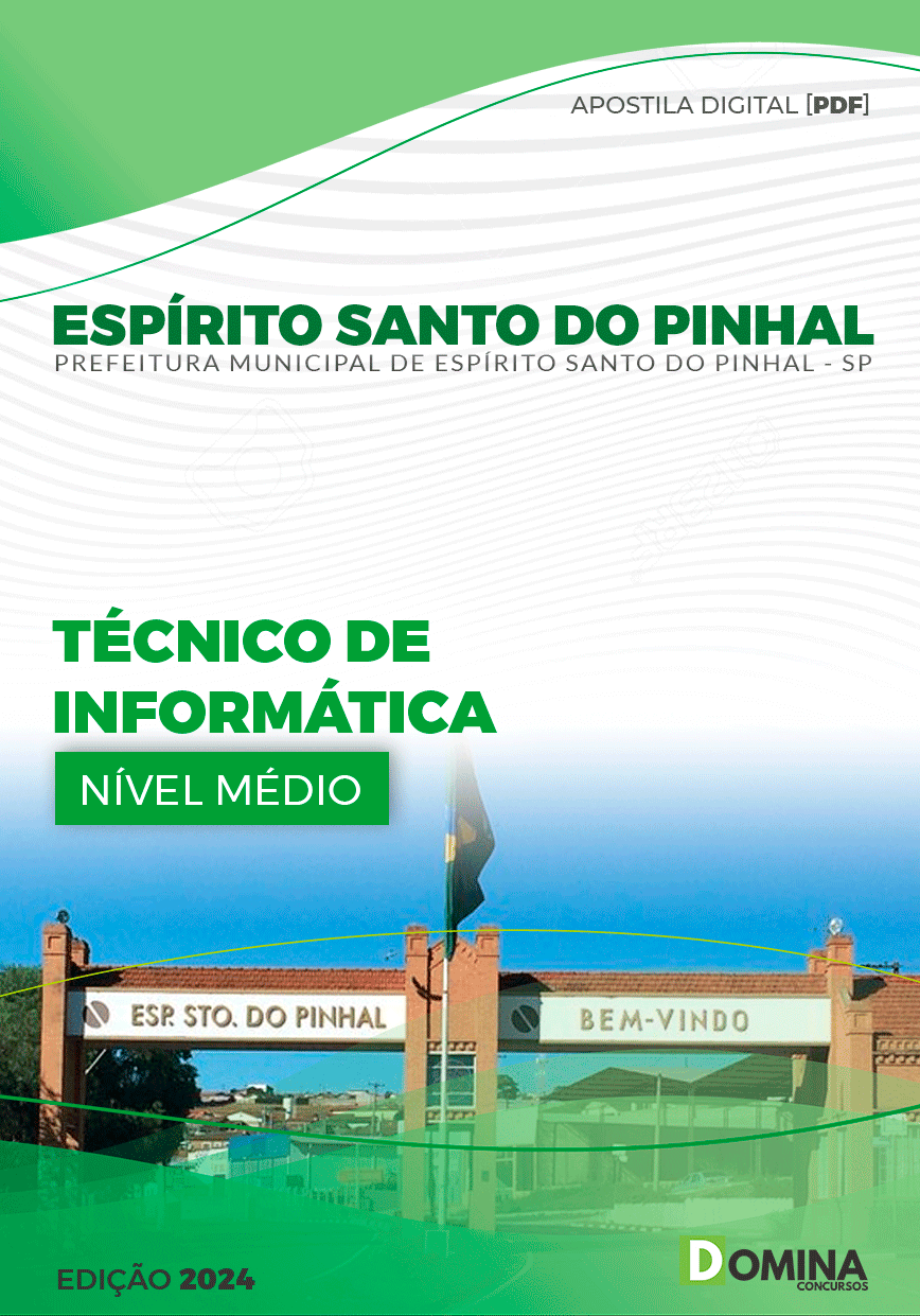 Apostila Pref Espírito Santo Do Pinhal SP 2024 Técnico Informática