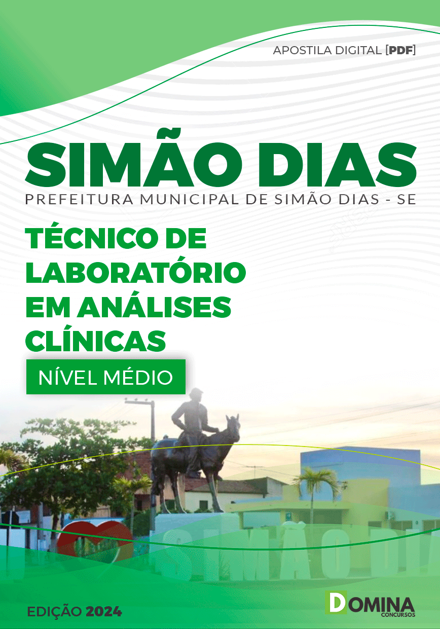 Apostila Pref Simão Dias SE 2024 Técnico Laboratório Análises Clínicas