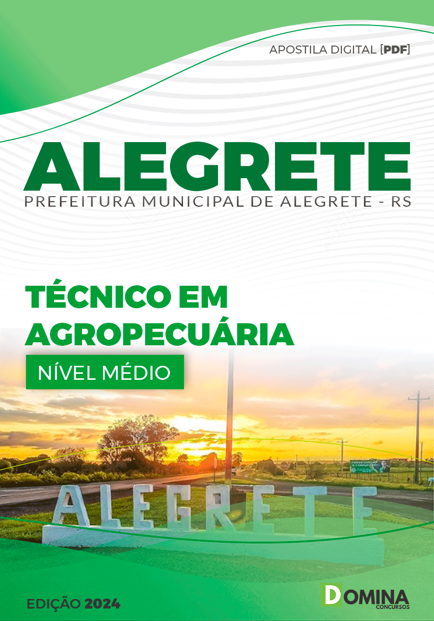 Apostila Prefeitura Alegrete RS 2024 Técnico em Agropecuária