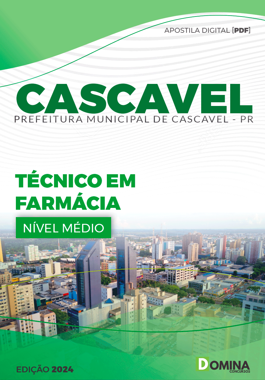 Apostila Prefeitura Cascavel PR 2024 Técnico em Farmácia