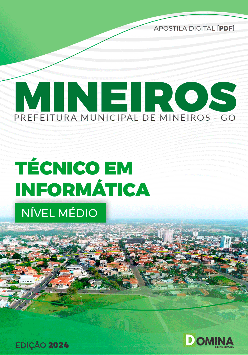 Apostila Prefeitura Mineiros GO 2024 Técnico em Informática