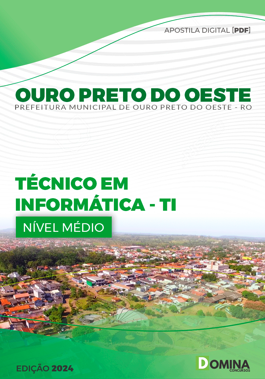 Apostila Pref Ouro Preto do Oeste RO 2024 Técnico Informática