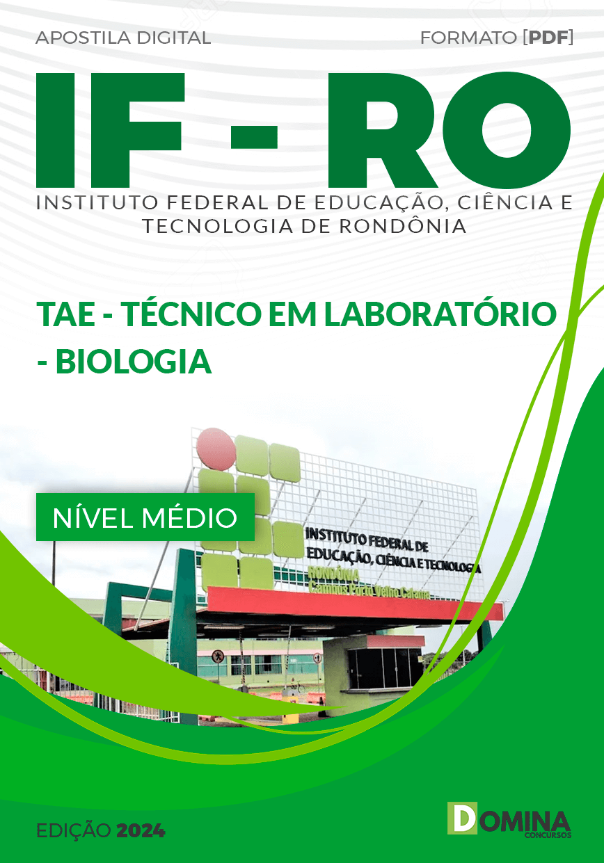 Apostila Concurso IFRO 2024 Técnico Laboratório Biologia