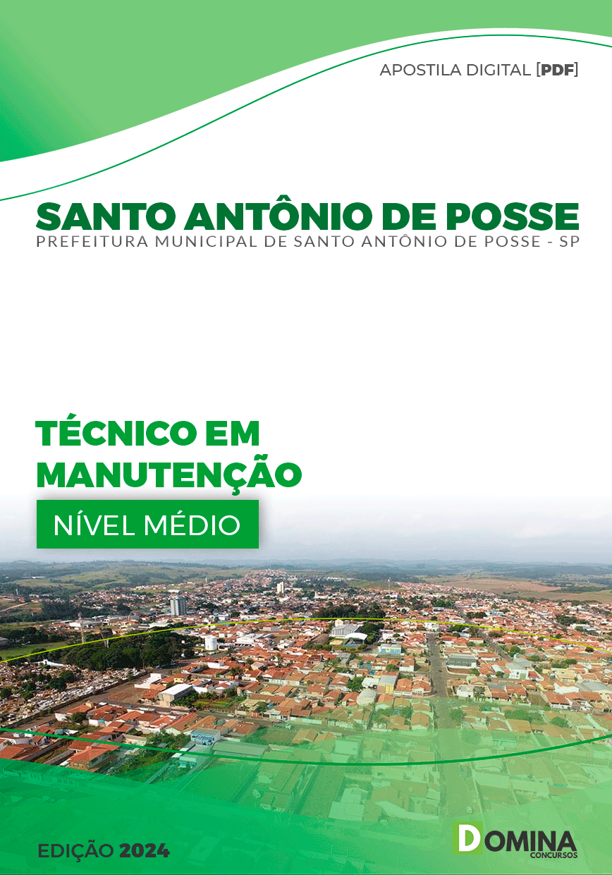Apostila Pref Santo Antônio De Posse SP 2024 Técnico Manutenção