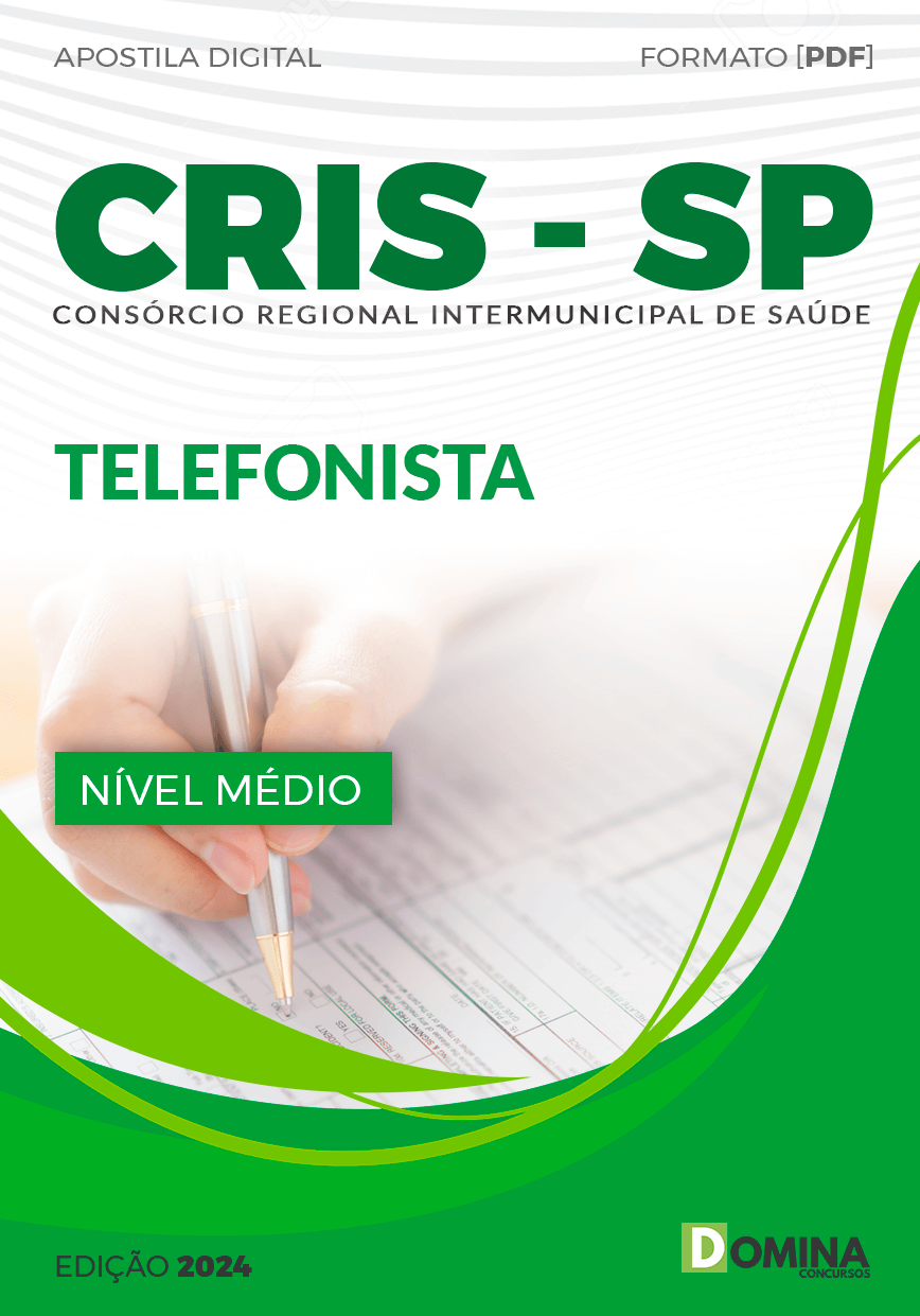 Apostila Concurso CRIS SP 2024 Telefonista