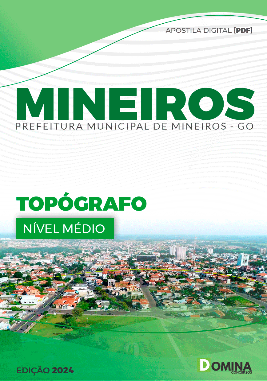 Apostila Prefeitura Mineiros GO 2024 Topógrafo