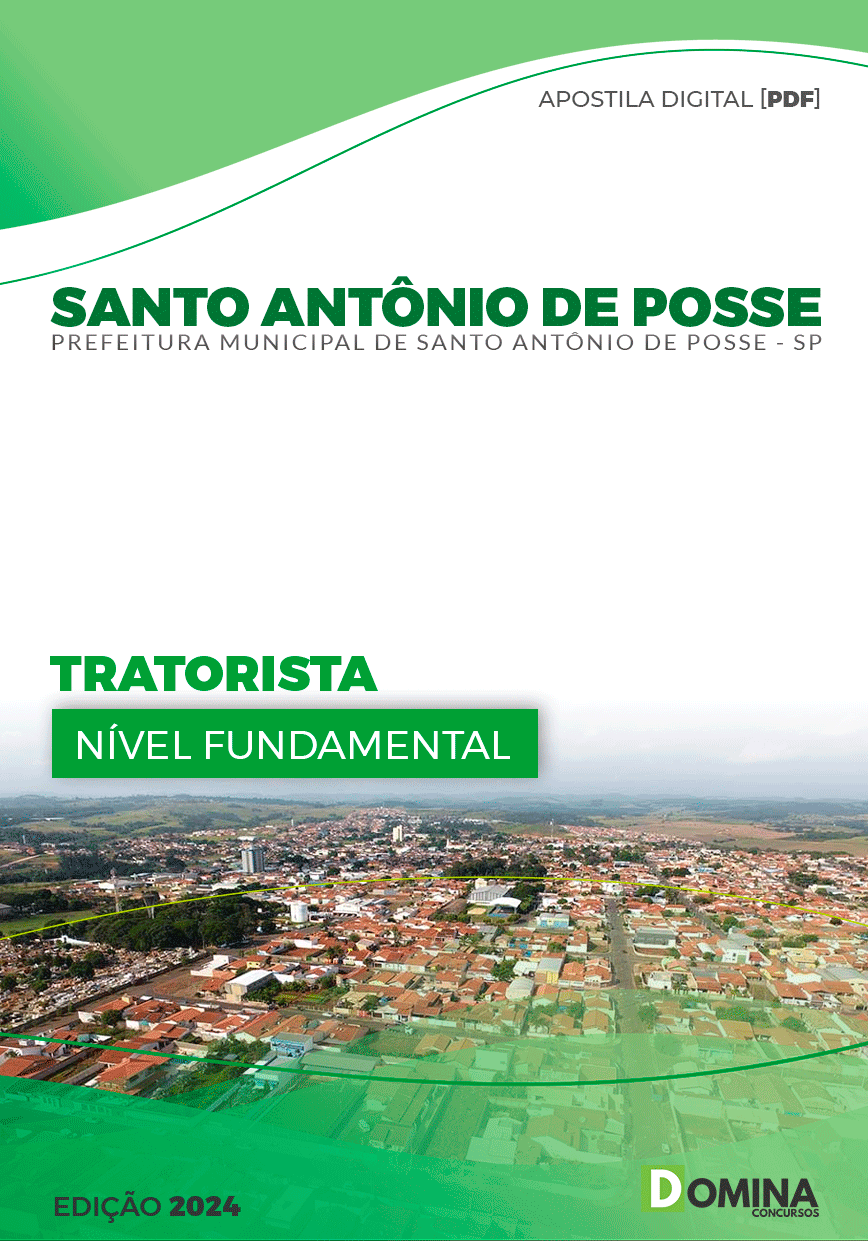 Apostila Pref Santo Antônio De Posse SP 2024 Tratorista