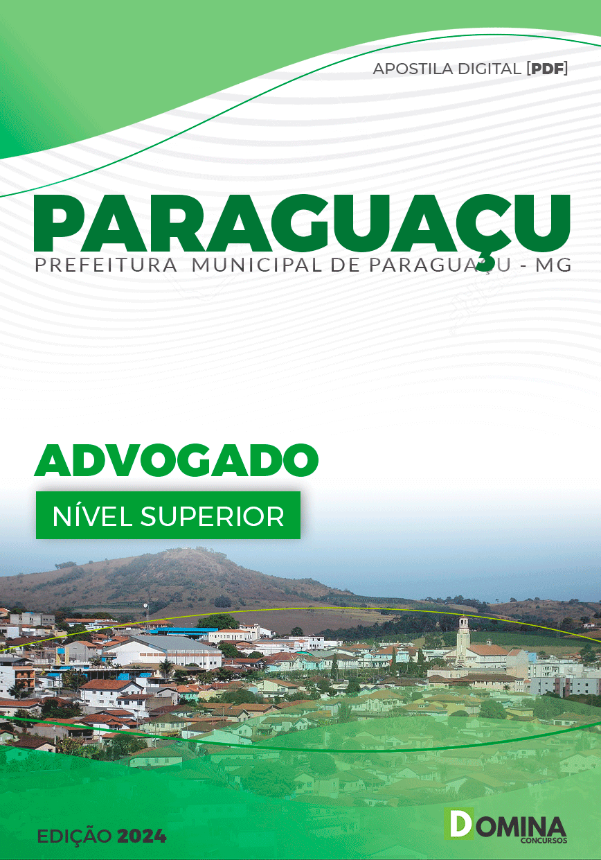 Apostila Prefeitura Paraguaçu MG 2024 Advogado