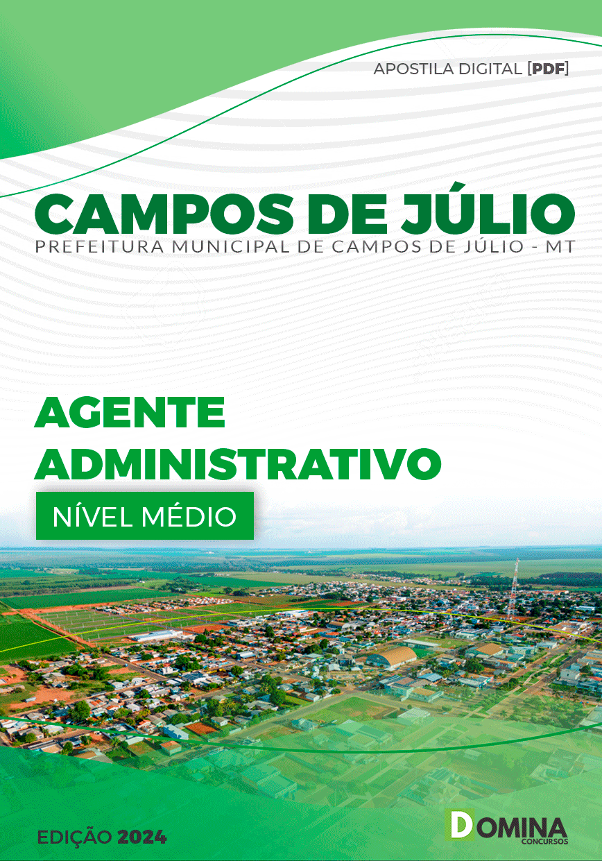 Apostila Prefeitura Campos Júlio MT 2024 Agente Administrativo