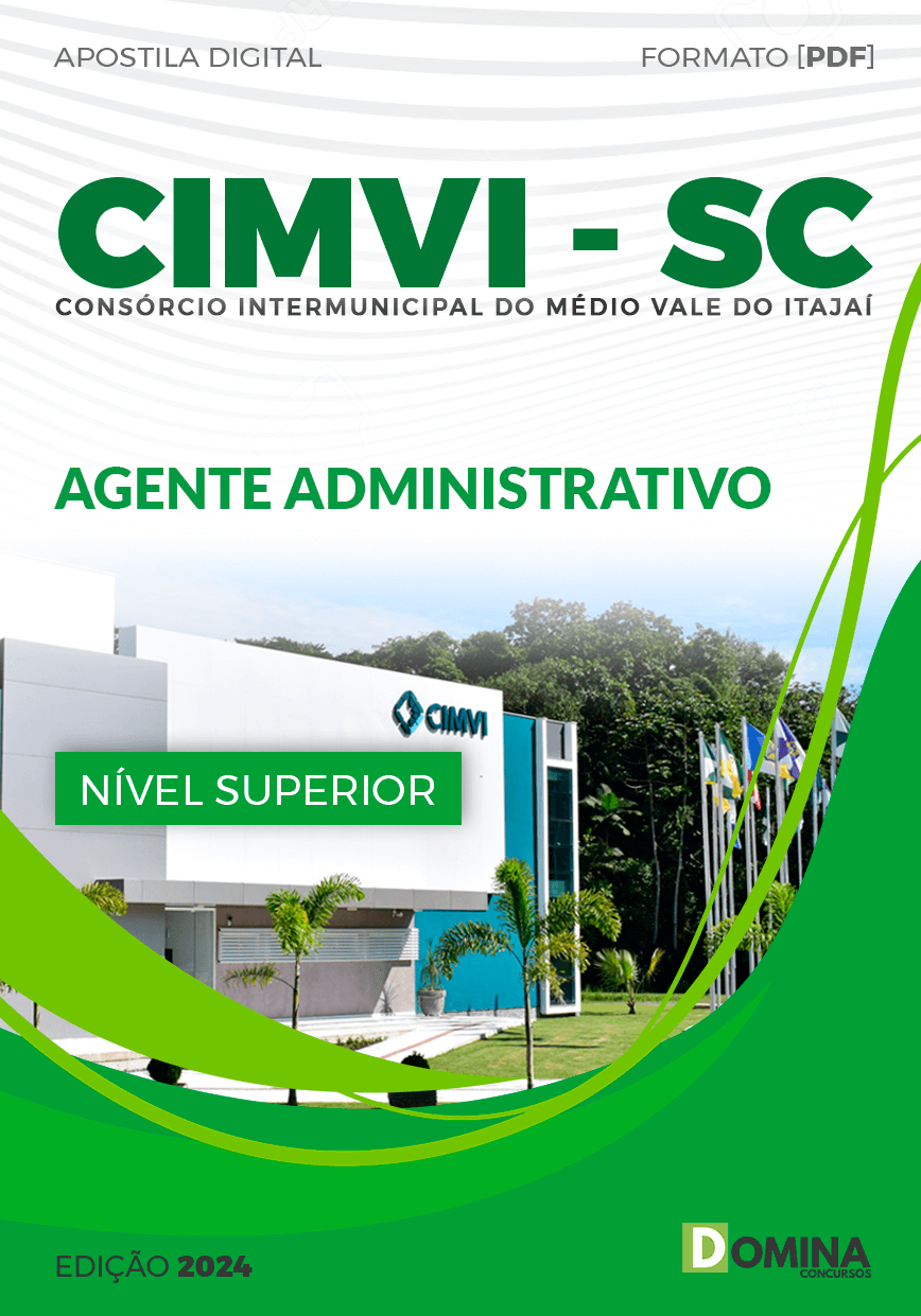 Apostila CIMVI Vale Do Itajaí SC 2024 Agente Administrativo
