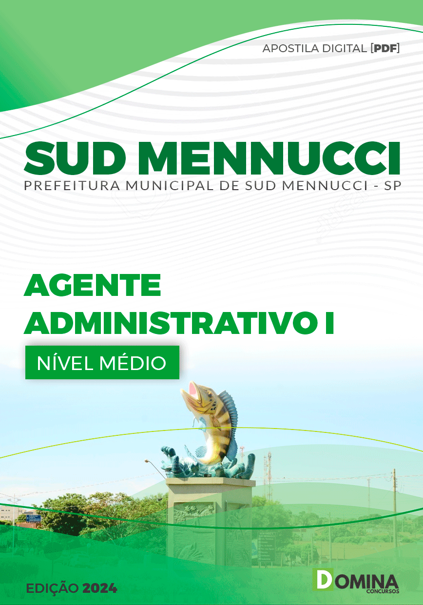 Apostila Prefeitura Sud Mennucci SP 2024 Agente Administrativo I