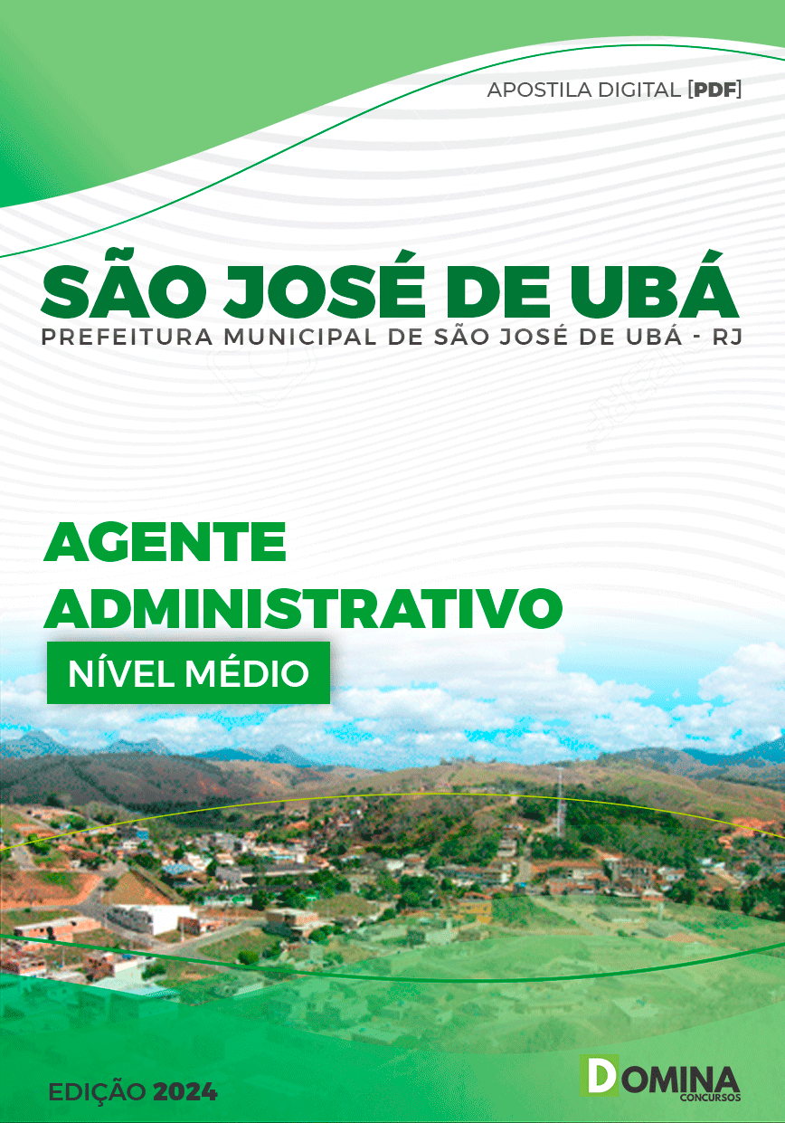 Apostila Prefeitura São José de Ubá RJ 2024 Agente Administrativo