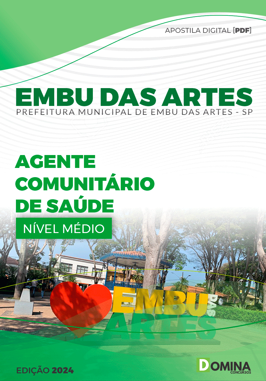 Apostila Prefeitura Embu das Artes SP 2024 Agente Comunitário Saúde