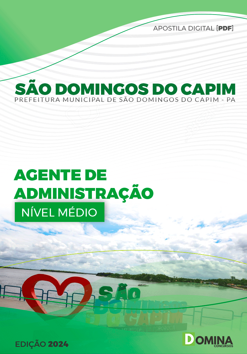 Apostila Prefeitura São Domingos Capim PA 2024 Agente ADM