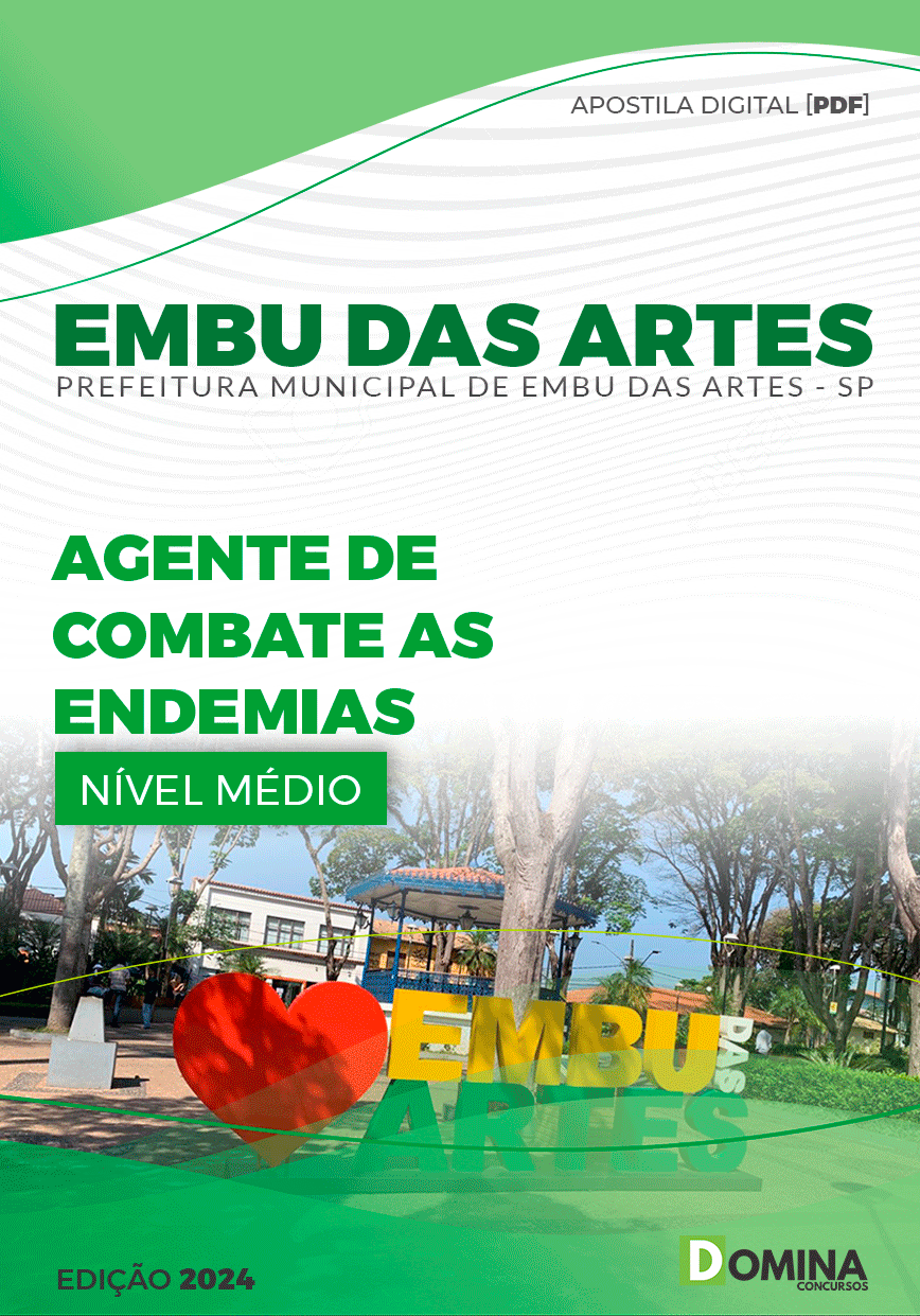Apostila Prefeitura Embu das Artes SP 2024 Agente Combate Endemias