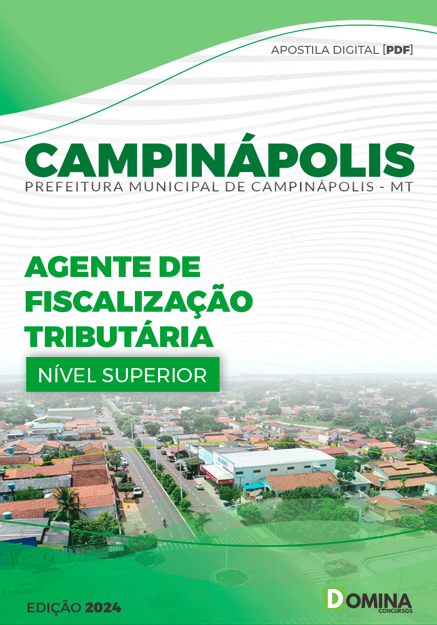 Apostila Prefeitura Campinápolis MT 2024 Agente Fiscal Tributária