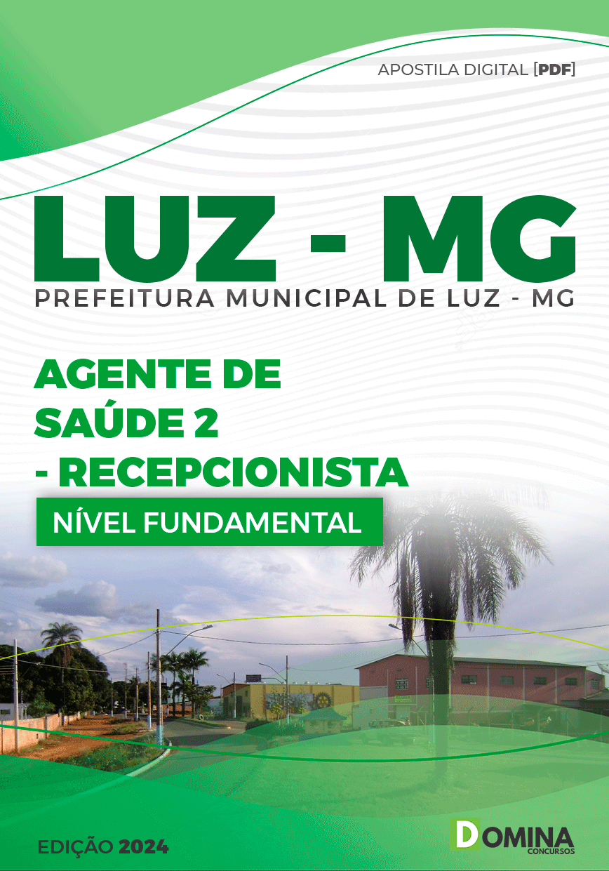 Apostila Prefeitura Luz MG 2024 Recepcionista