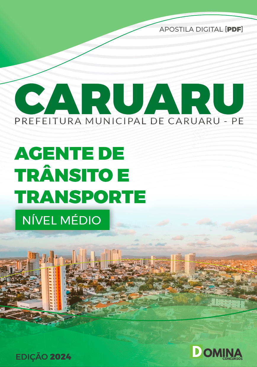 Apostila Prefeitura Caruaru PE 2024 Agente Trânsito Transporte