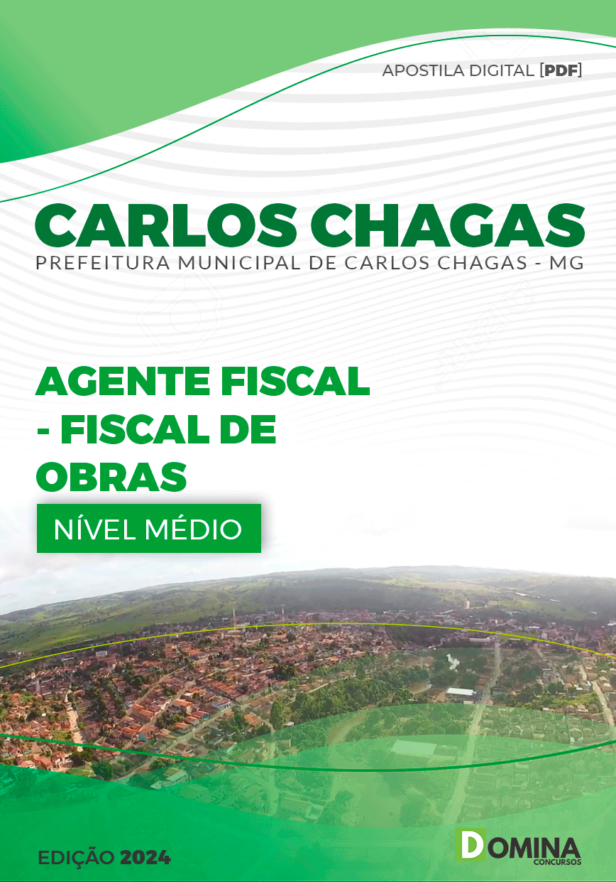 Apostila Prefeitura Carlos Chagas MG 2024 Fiscal de Obras