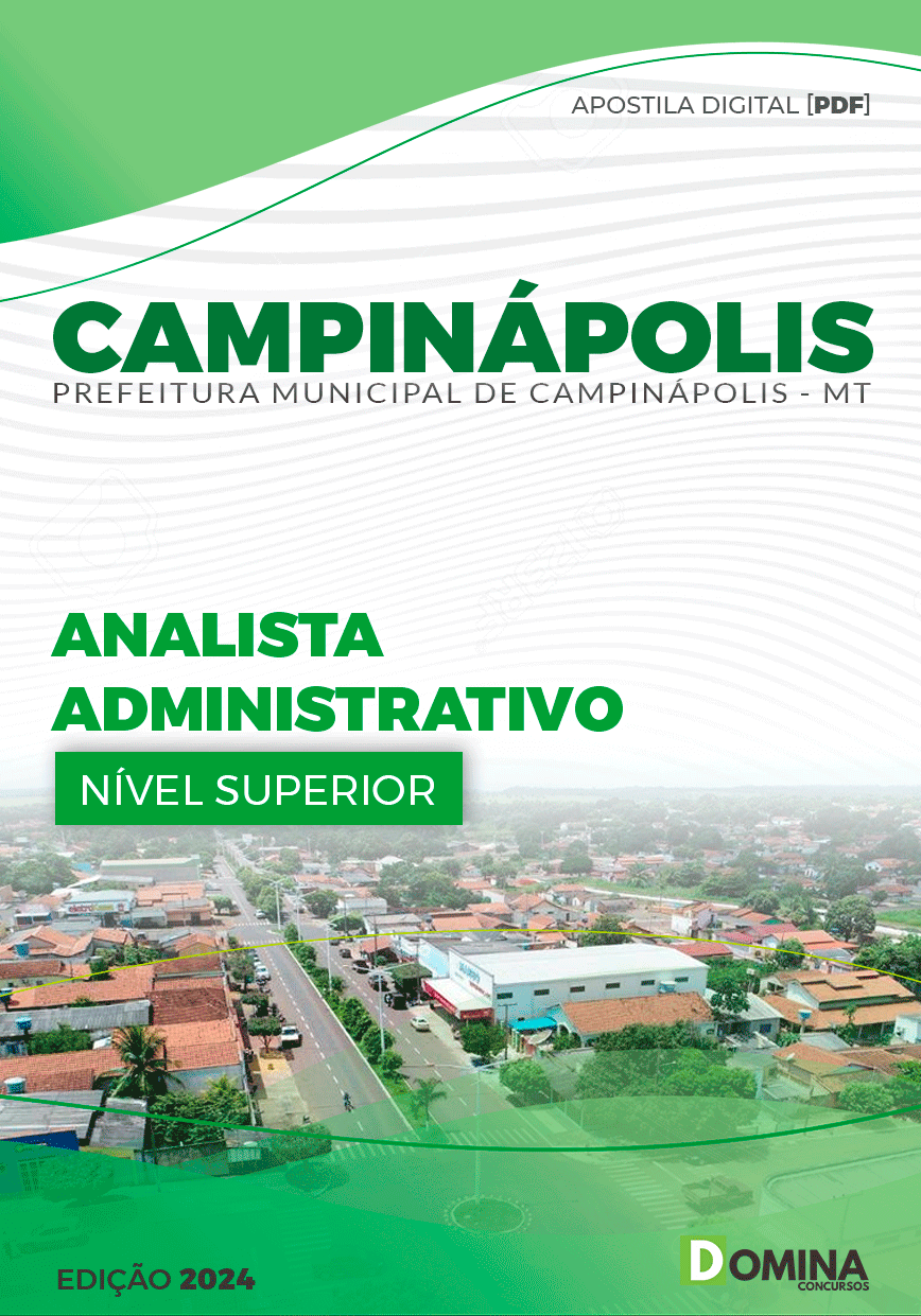 Apostila Prefeitura Campinápolis MT 2024 Analista Administrativo