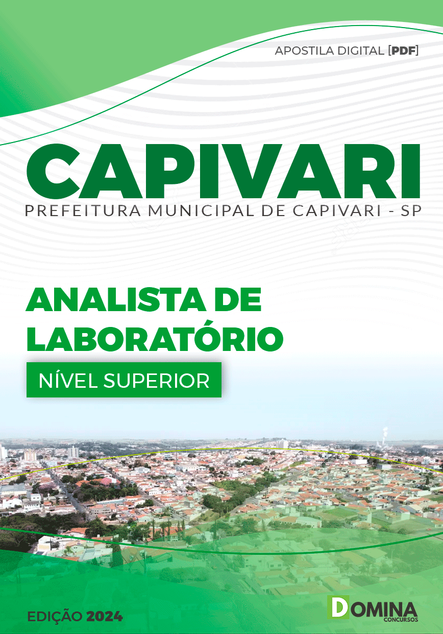 Apostila Prefeitura Capivari SP 2024 Analista de Laboratório