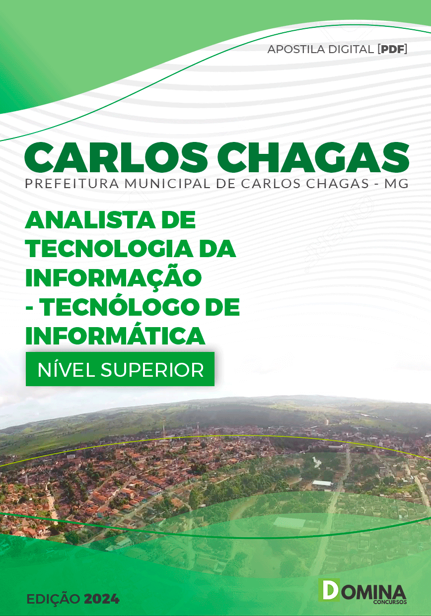 Apostila Prefeitura Carlos Chagas MG 2024 Tecnólogo Informática