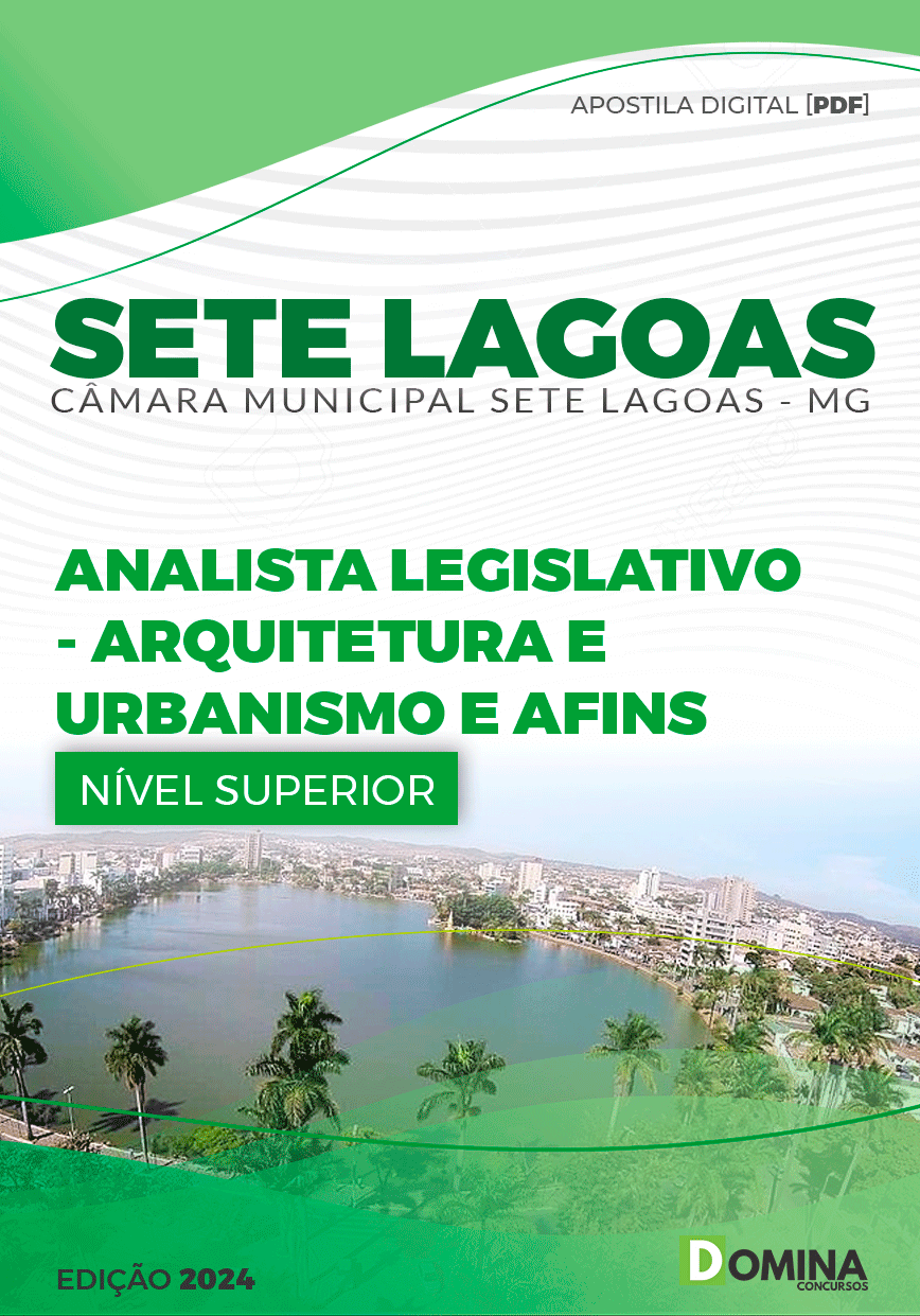 Apostila Câmara Sete Lagoas MG 2024 Analista LEG Arquitetura