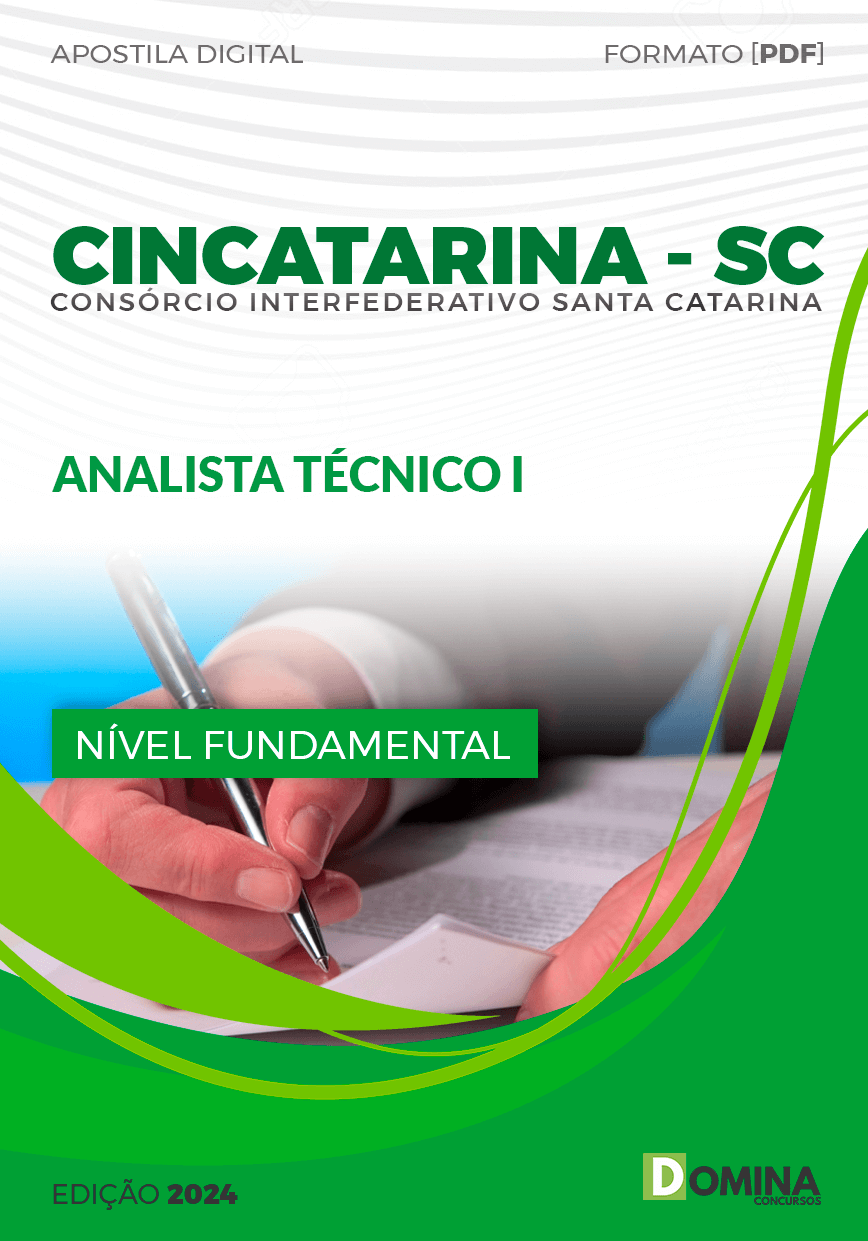 Apostila CINCATARINA SC 2024 Analista Técnico