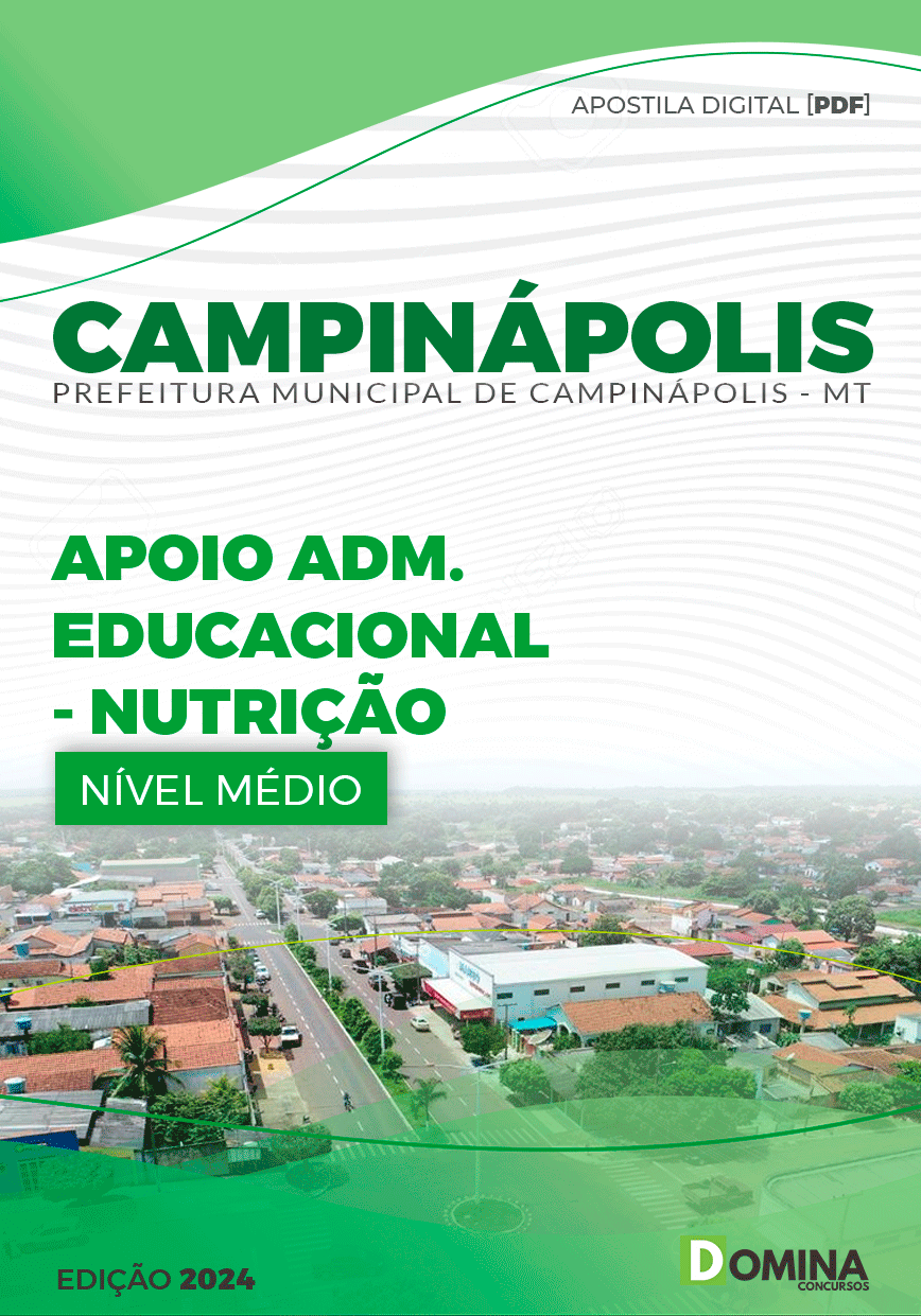 Apostila Prefeitura Campinápolis MT 2024 Apoio Educ Nutrição