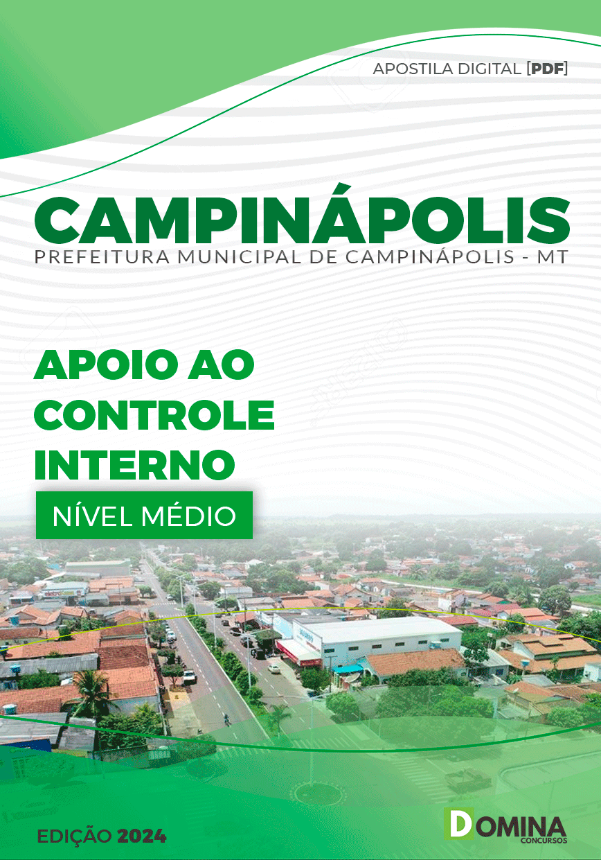 Apostila Prefeitura Campinápolis MT 2024 Apoio Controle Interno