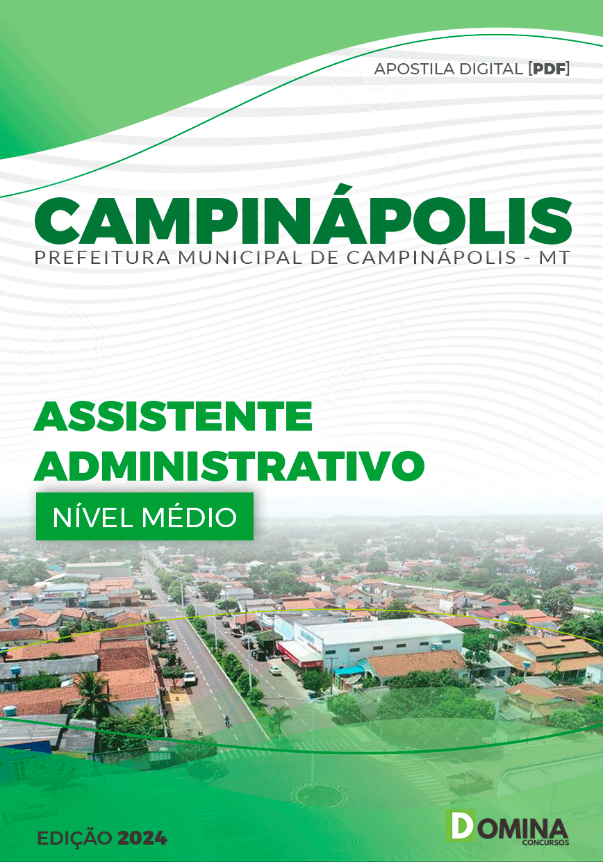 Apostila Prefeitura Campinápolis MT 2024 Assistent Administrativo