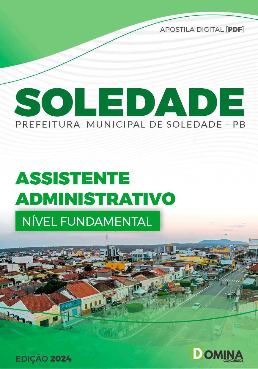 Apostila Prefeitura Soledade PB 2024 Assistente Administrativo
