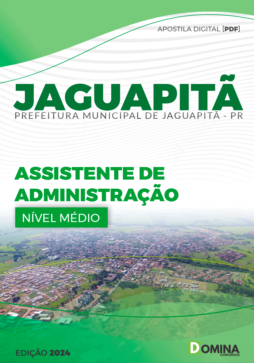 Apostila Prefeitura Jaguapitã PR 2024 Assistente De Administração