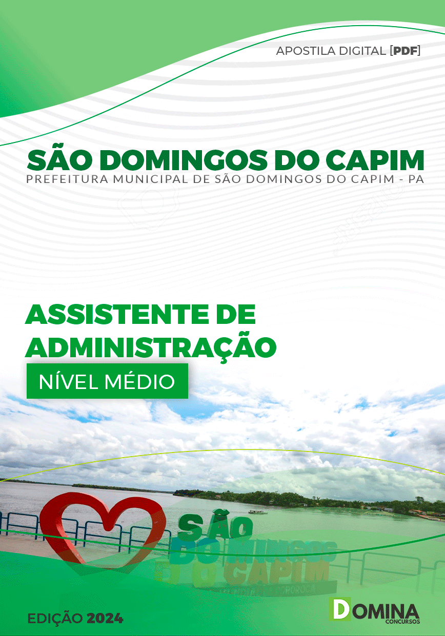 Apostila Prefeitura São Domingos Capim PA 2024 Assistente ADM
