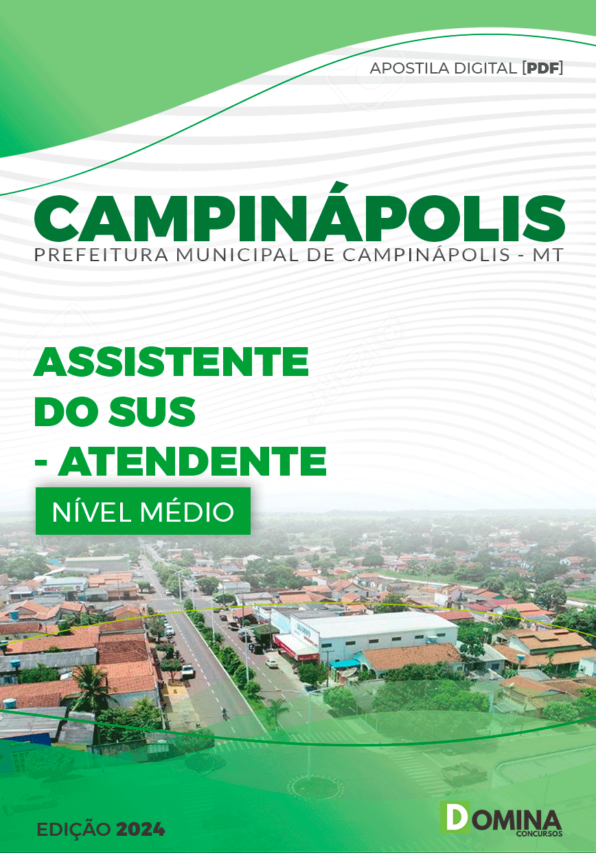 Apostila Prefeitura Campinápolis MT 2024 Assistente do SUS