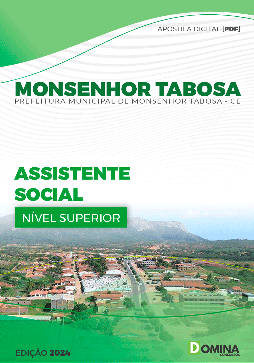 Apostila Prefeitura Monsenhor Tabosa CE 2024 Assistente Social