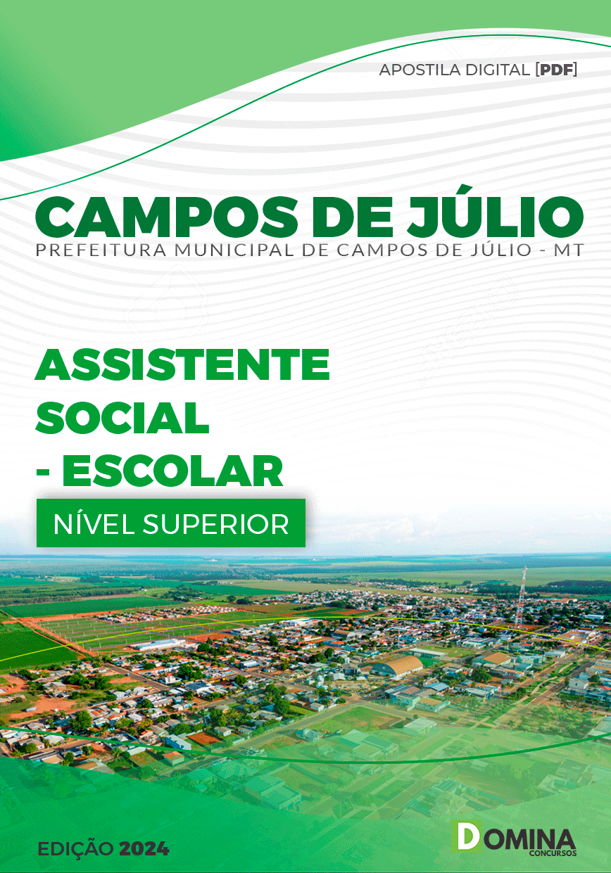 Apostila Prefeitura Campos Júlio MT 2024 Assistente Social Escola