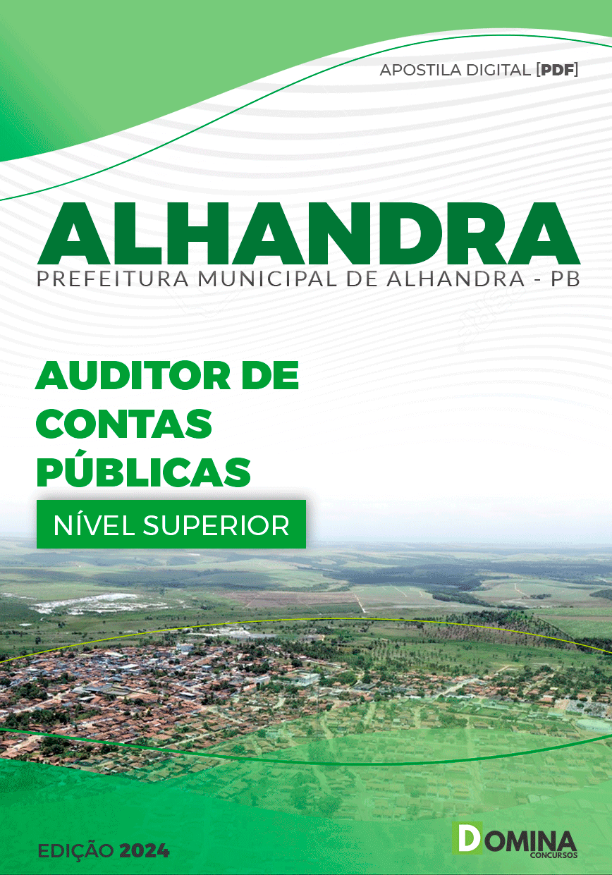 Apostila Prefeitura Alhandra PB 2024 Auditor de Contas Públicas